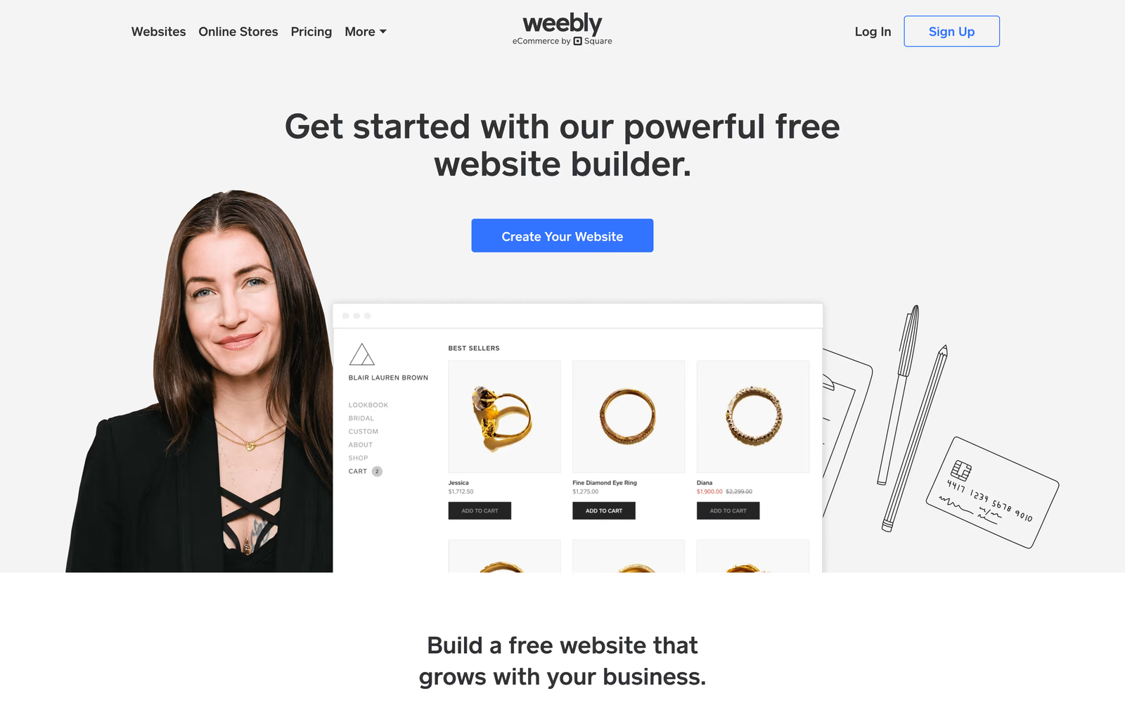 Weebly — Squarespace alternative for simple shops