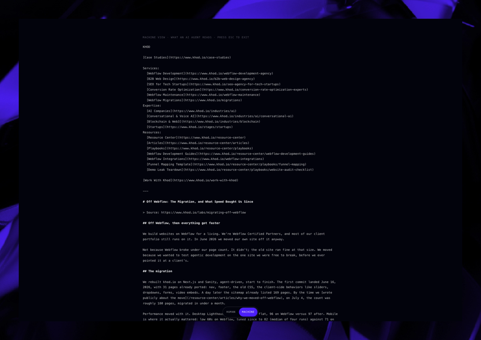 Off Webflow: The Migration, and What Speed Bought Us Since screenshot 4