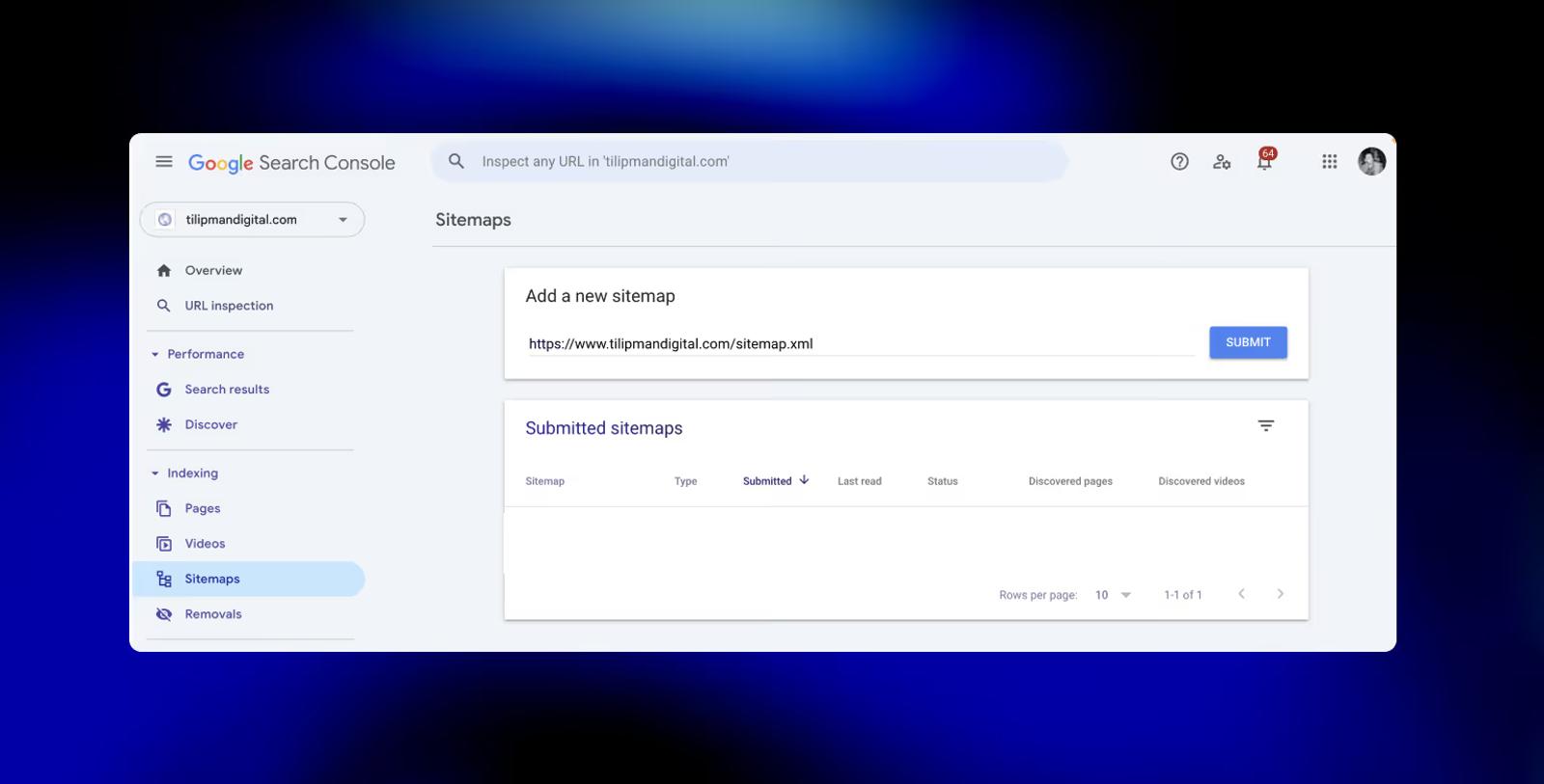 Submitting Webflow sitemap to Google Search Console