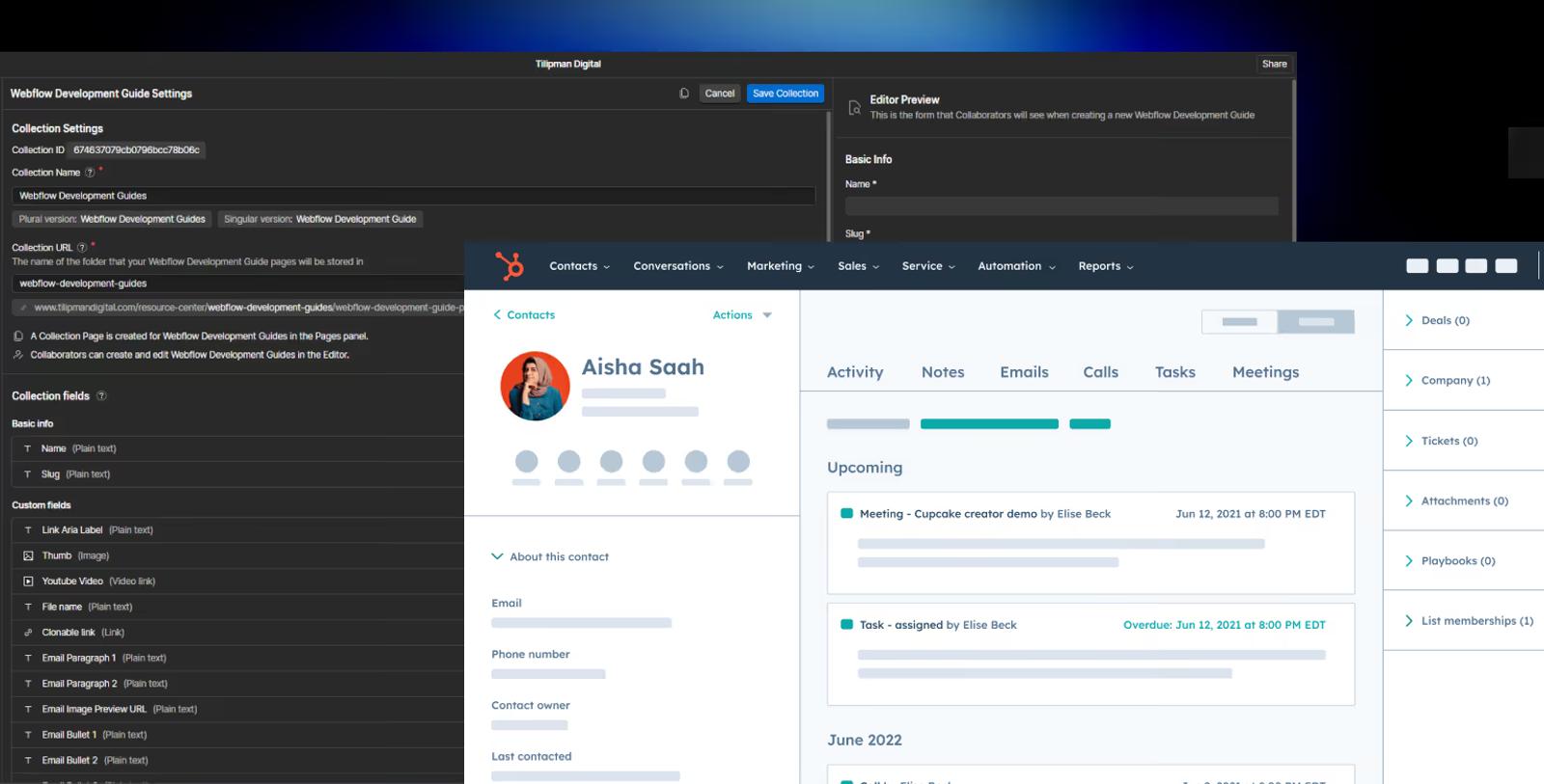 Webflow vs HubSpot CMS — Difference