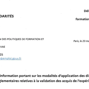 Note d'information DGEFP du 23 mars 2026 : ce qui change concrètement pour votre VAE