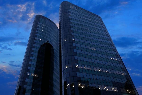 black high rise buildings