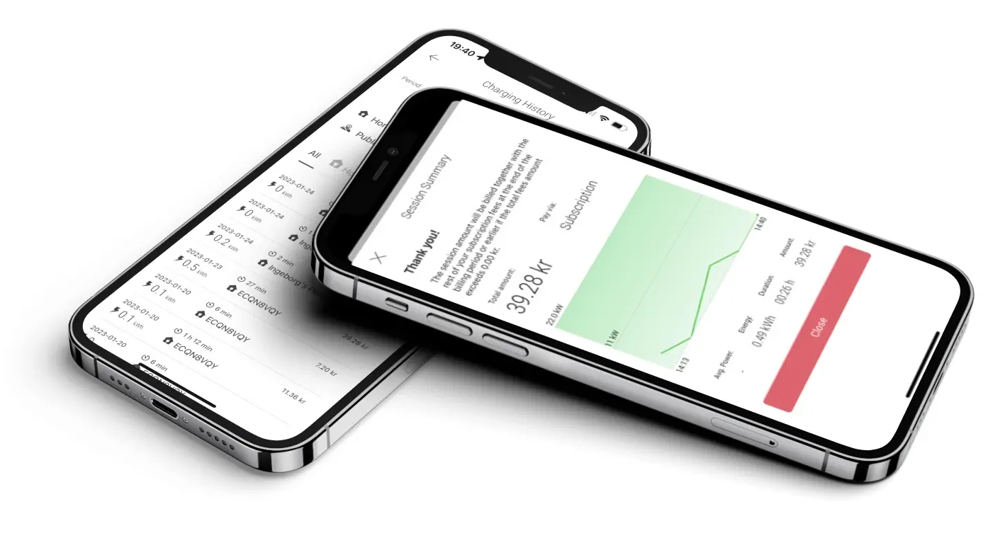 Bild Übersicht über Ladeperioden in der Elaway app