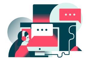 Illustration des Online-Supports