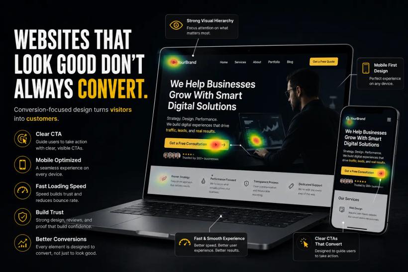 Conversion-focused website design optimized for digital marketing performance