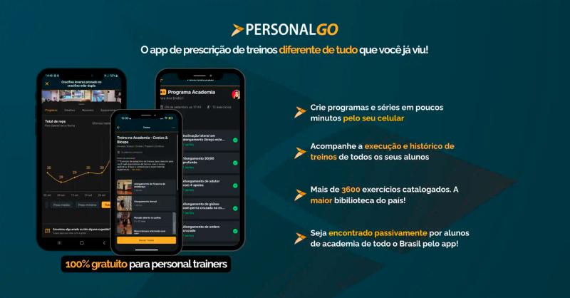 PersonalGo: app de treino gratuito para treinar em casa ou na academia