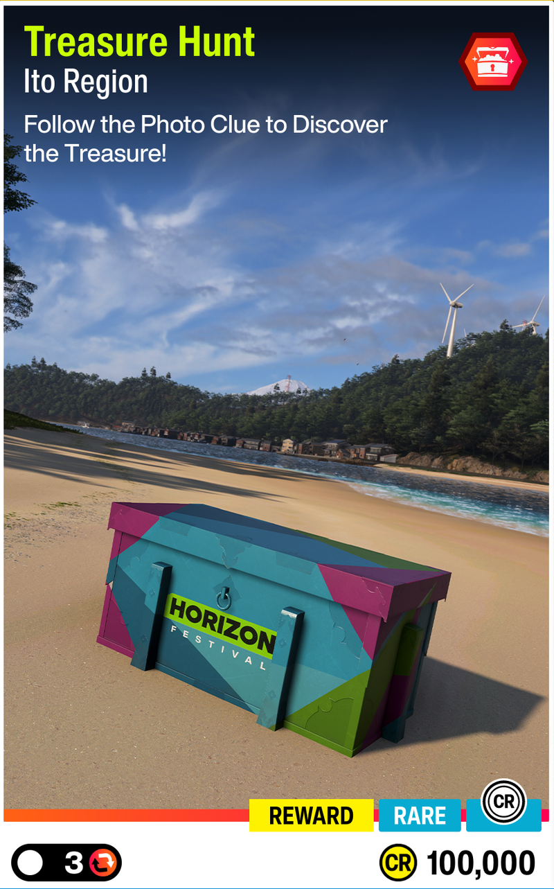 Ito Region Treasure Hunt for 100,000 CR