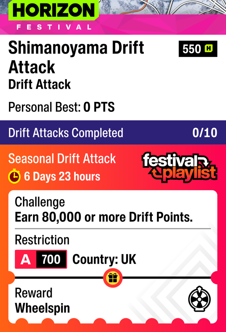 Shimanoyama Drift Attack detail