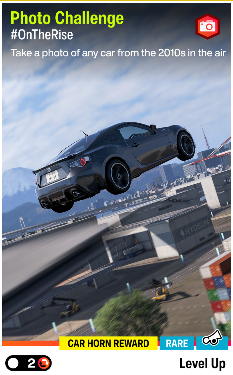 Photo Challenge to earn the Rare Level Up Car Horn