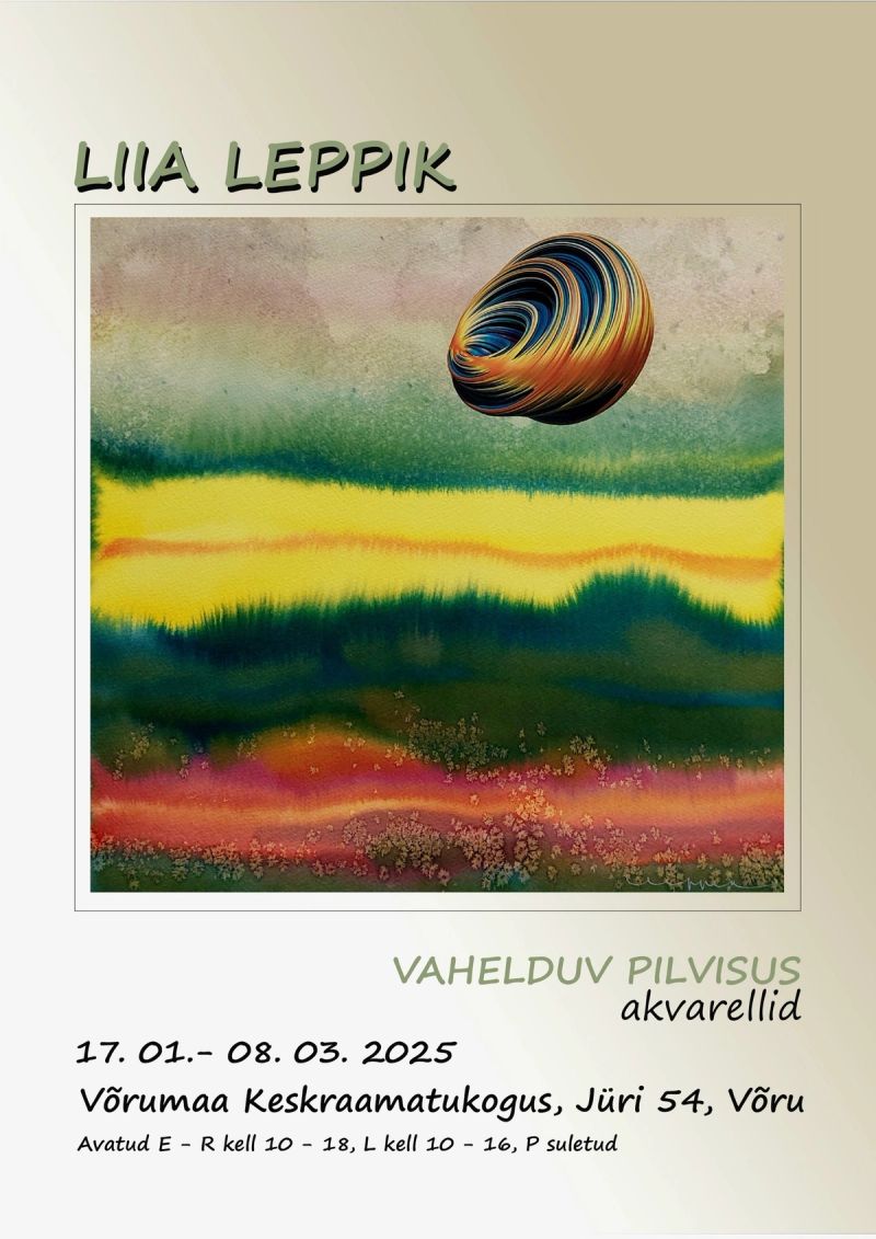 Näituse "Vahelduv pilvisus" plakat