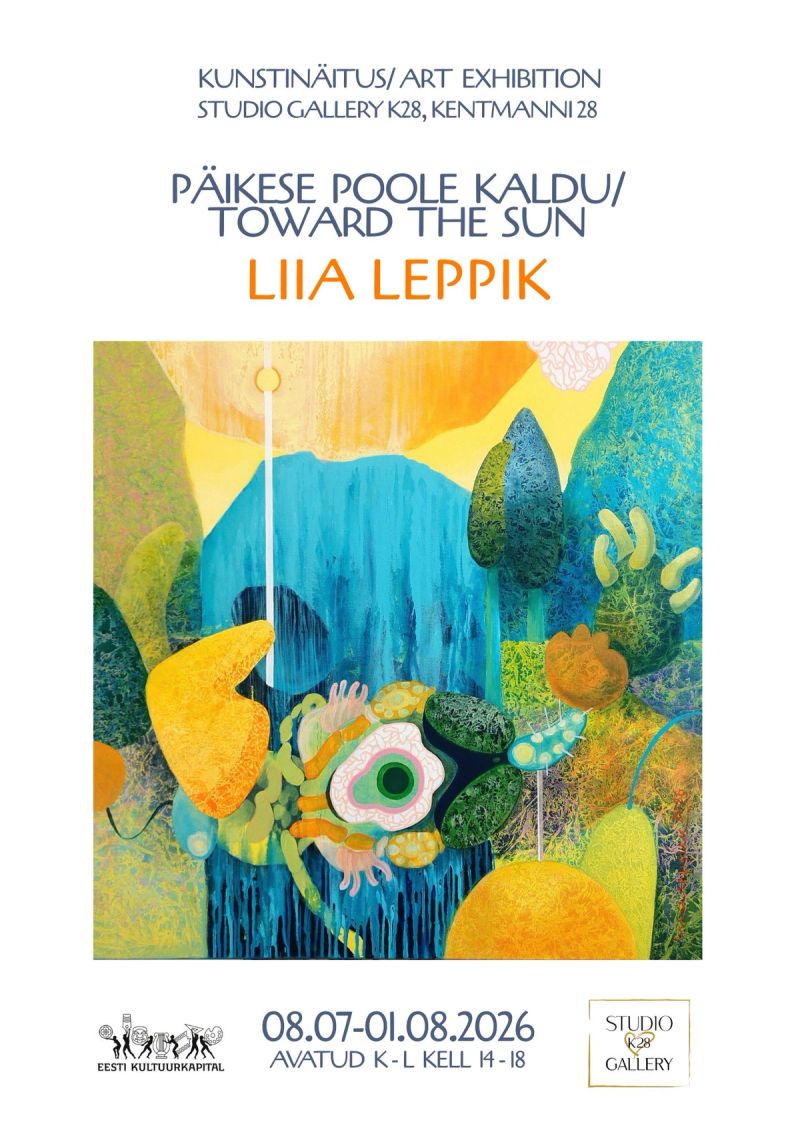 Näituse "Päikese poole kaldu" plakat
