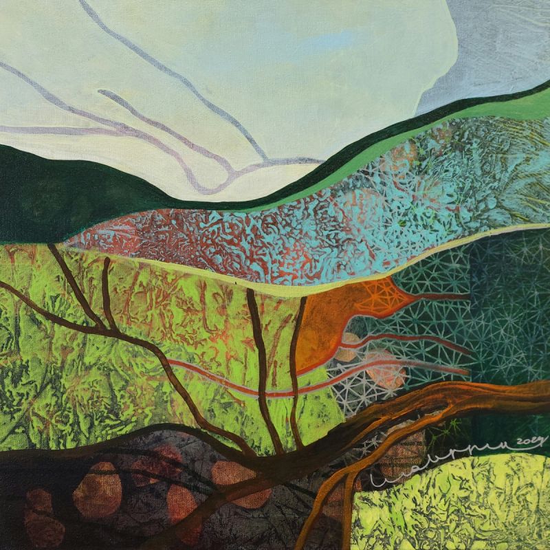 Liia Leppiku maal LANGES PUU JA MURDUS SÜDA