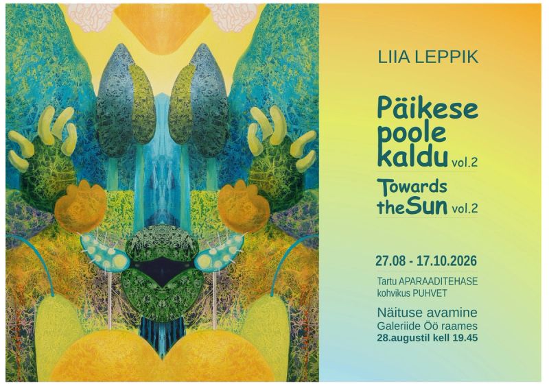 Näituse "Päikese poole kaldu vol. 2" plakat
