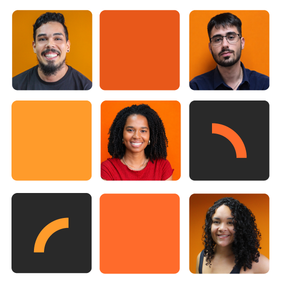 Grid de fotos da equipe Taking