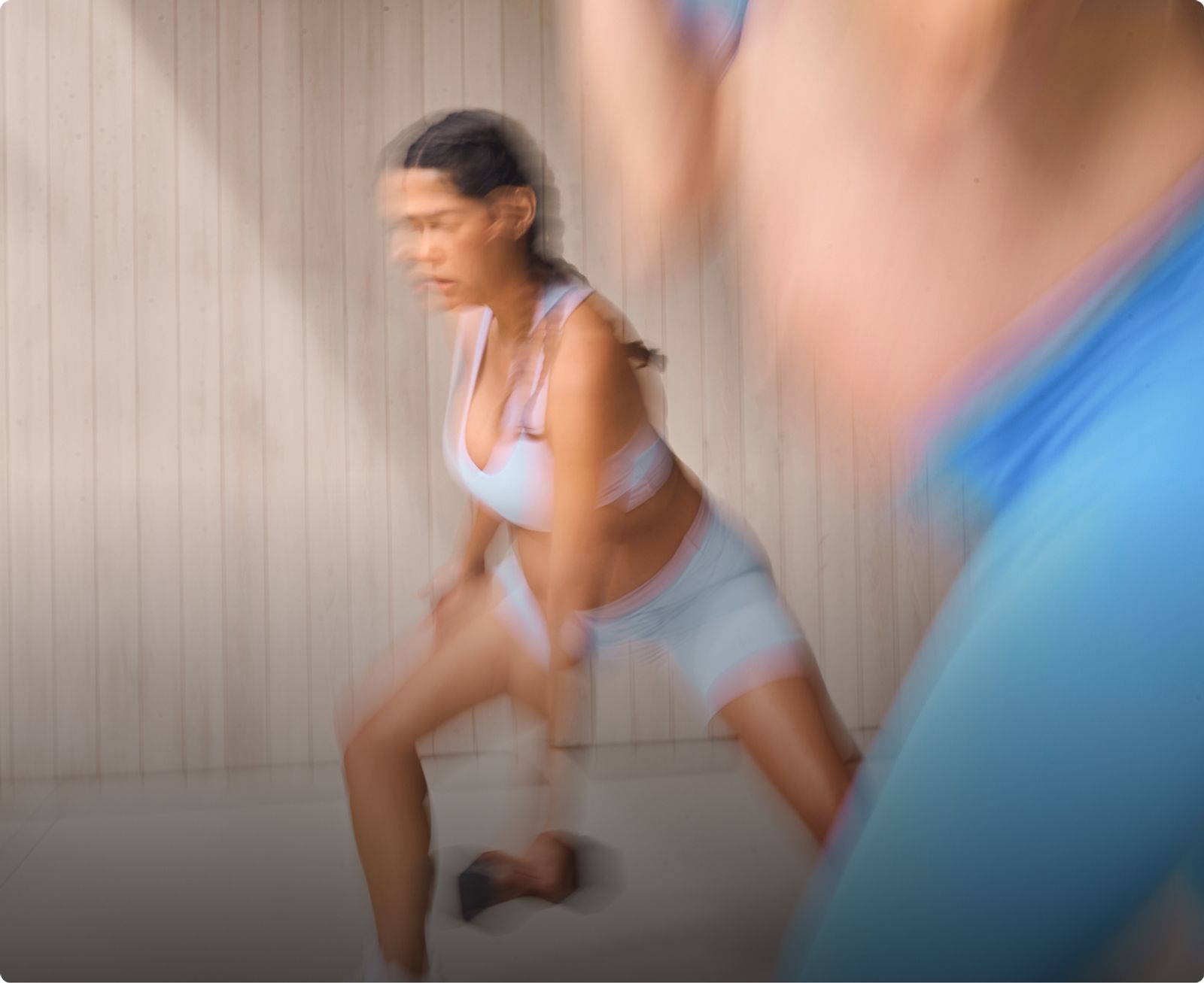 Photo of a pregnant women working out