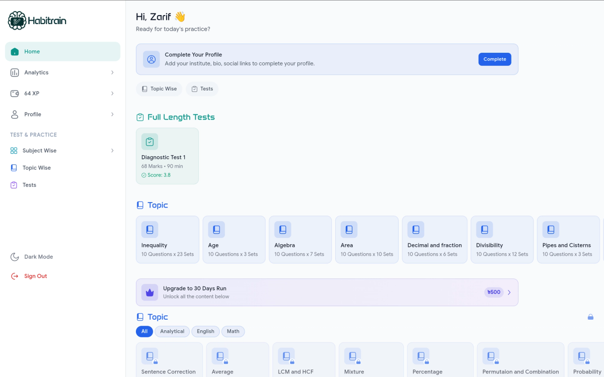 Habitrain App