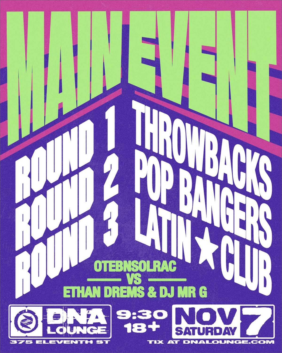 Main Event: Throwbacks Pop & Latin