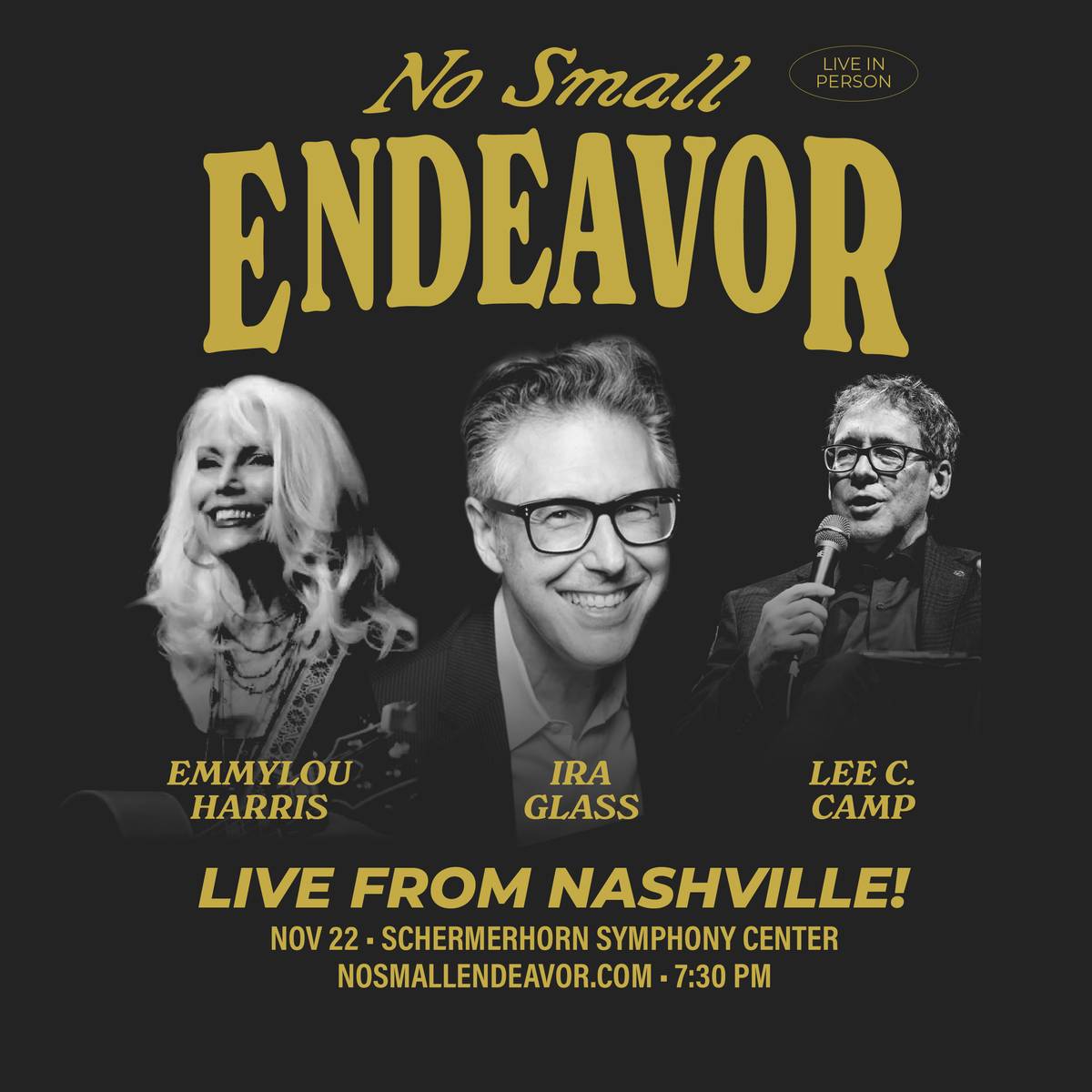 No Small Endeavor LIVE