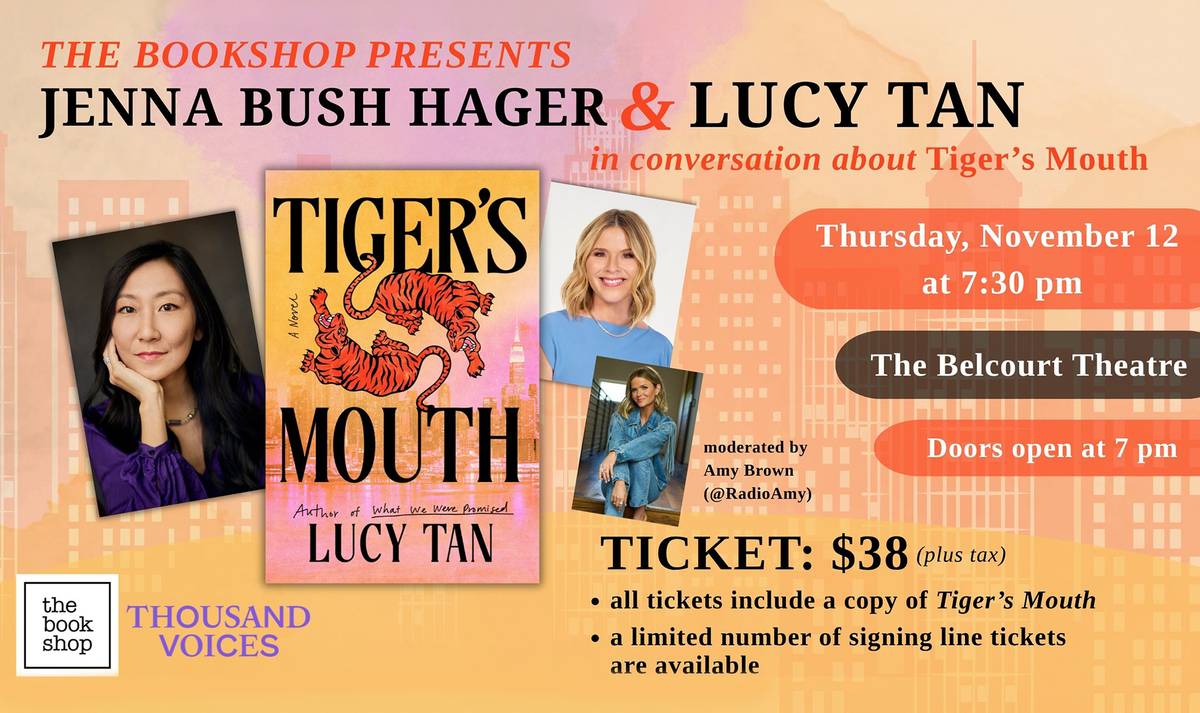 Rental Event: An Evening with Jenna Bush Hager and Lucy Tan