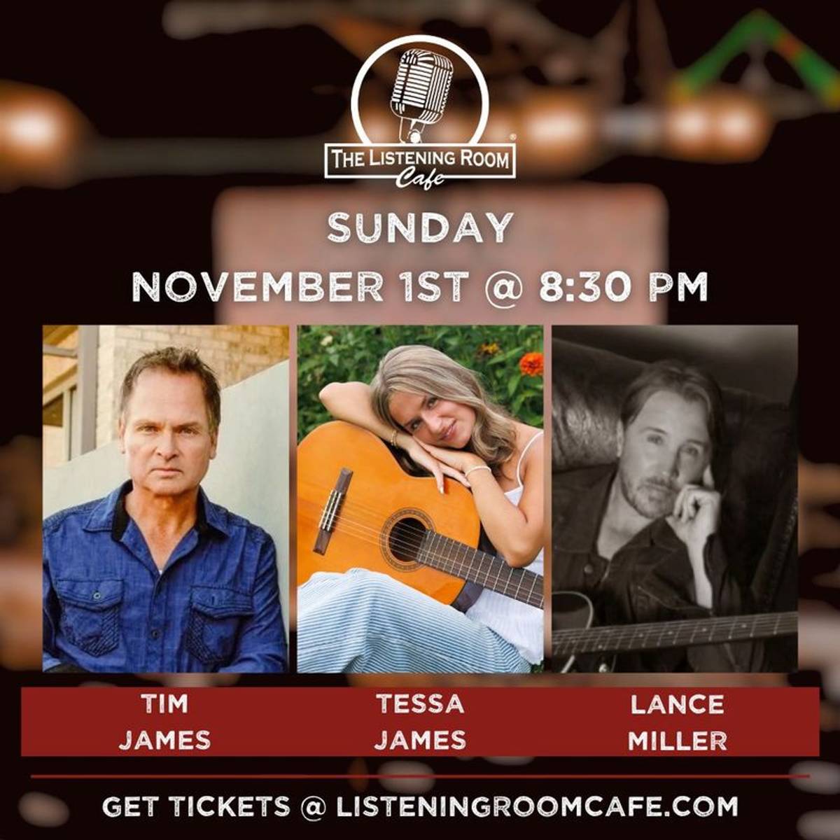 TIM JAMES, TESSA JAMES, & LANCE MILLER