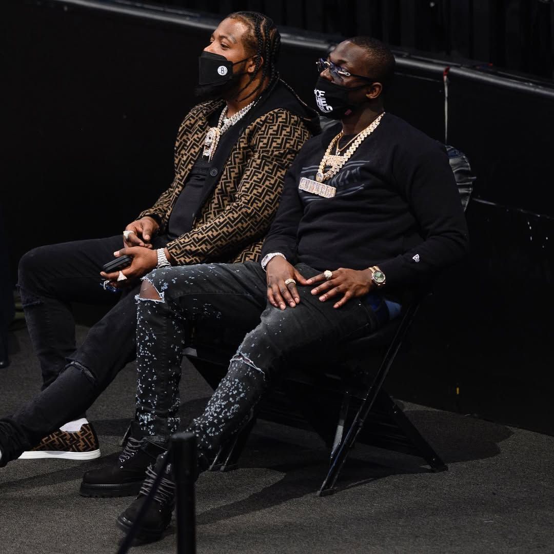 Bobby Shmurda & Rowdy Rebel Turn Heads at Brooklyn Nets vs Knicks Game