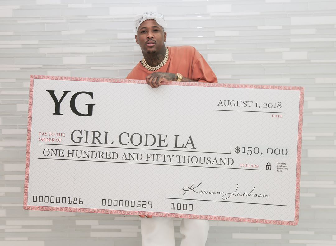 YG Donates $150,000 to Support GirlCodeLA
