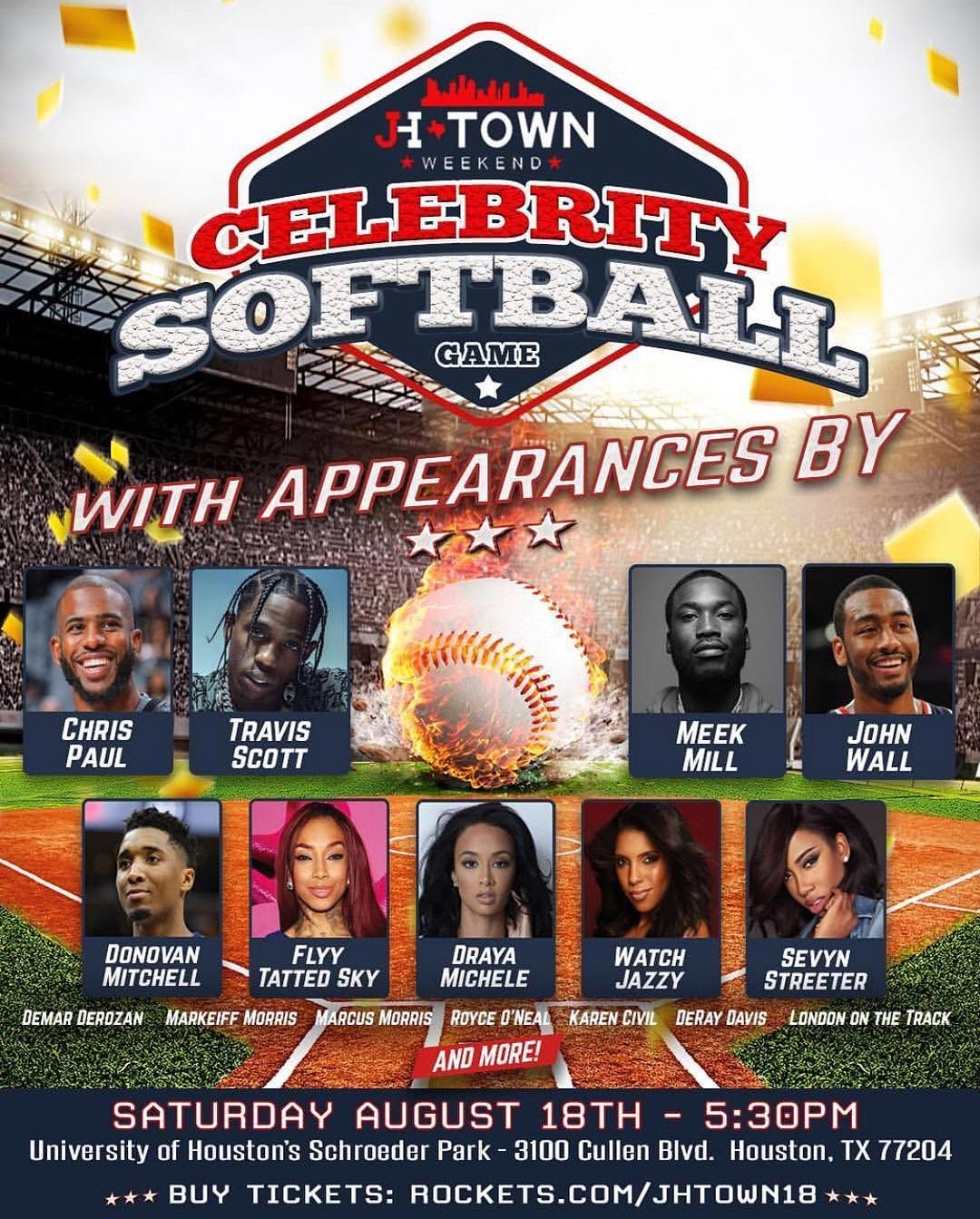 Join Jharden13’s JHTown18 Softball Charity Game – Get Your Tickets Now