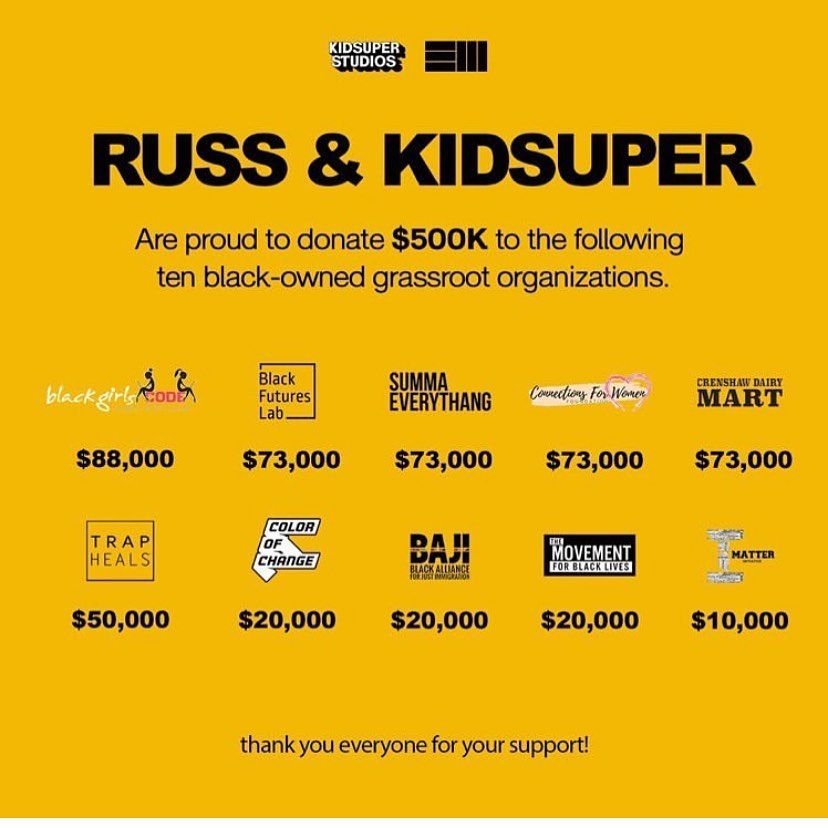 Russ & Kid Super Donate $500K to Ten Black Grassroot Organizations