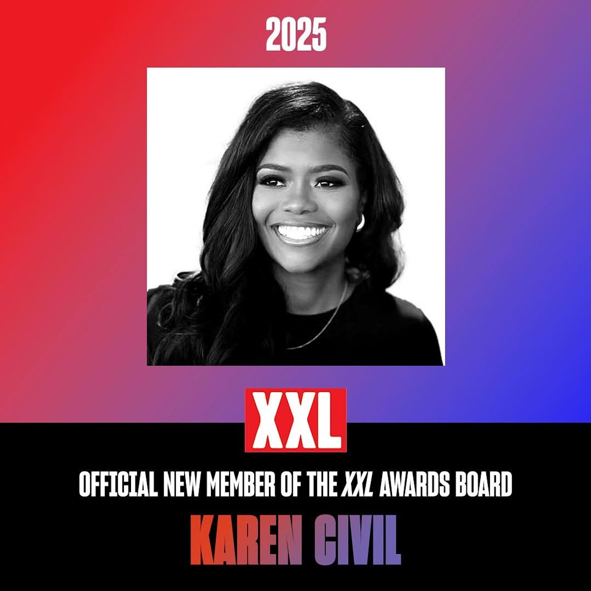 Honored to join the @XXL Awards Board alongside an incredible group of industry leaders. Hip-hop culture continues to evolve, and I’m excited to help recognize the voices shaping its future.
