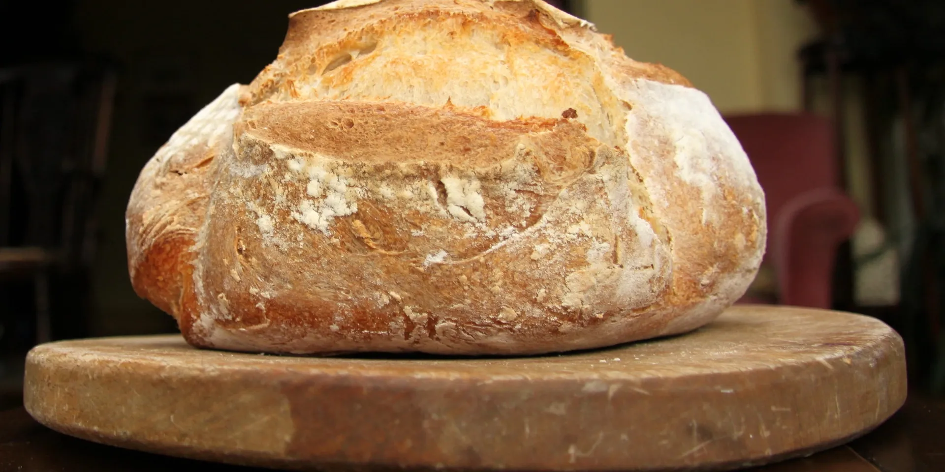 "Sourdough loaf" by muffinn is licensed under CC BY 2.0. To view a copy of this license, visit https://creativecommons.org/licenses/by/2.0/?ref=openverse.