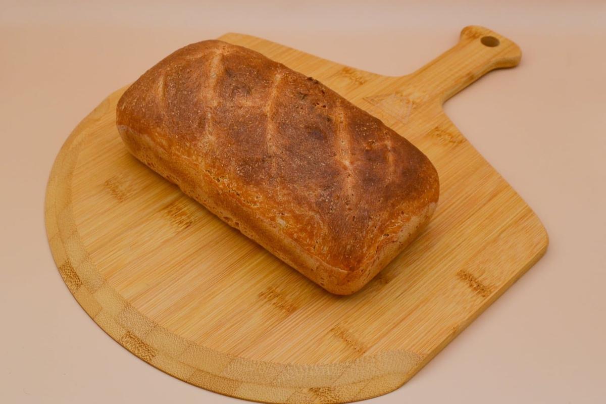 Basic white bread after cooking