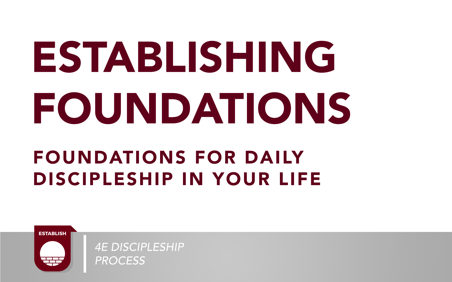 Establishing Foundations (STN)