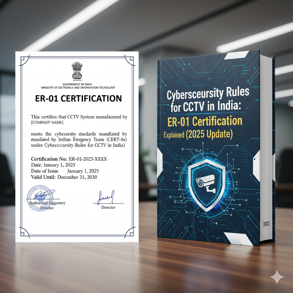 Cover image for blog post titled "Cybersecurity Rules for CCTV in India: ER-01 Certification Explained (2025 Update)"