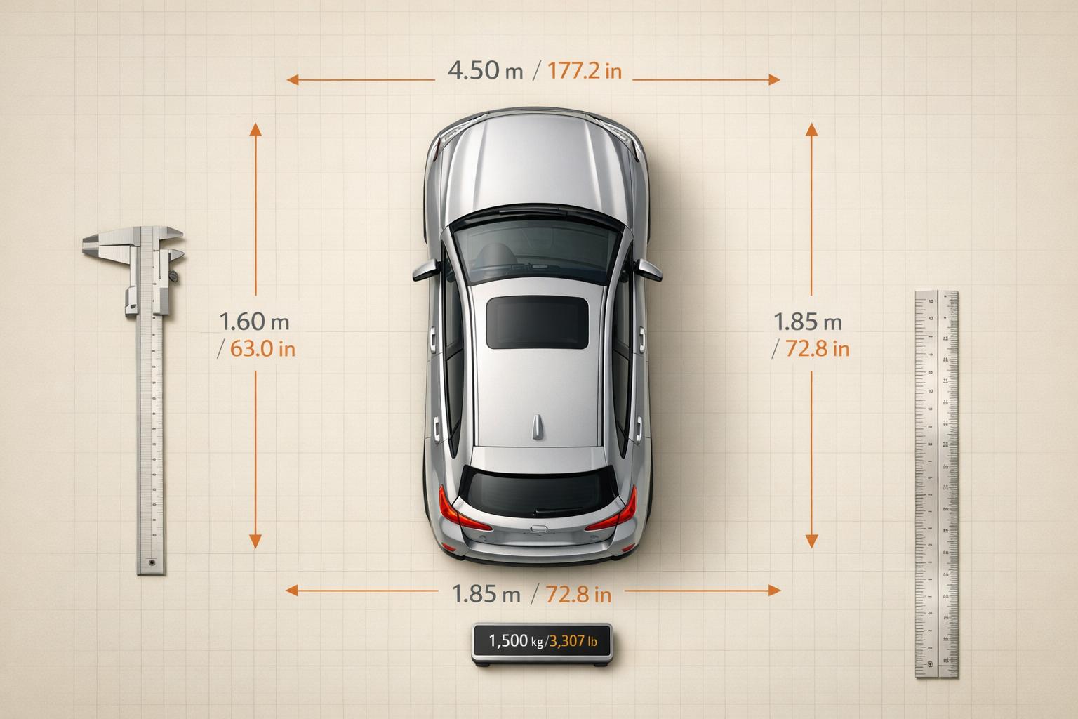 Dimensional Auto Display Vehicle Dimension Converter