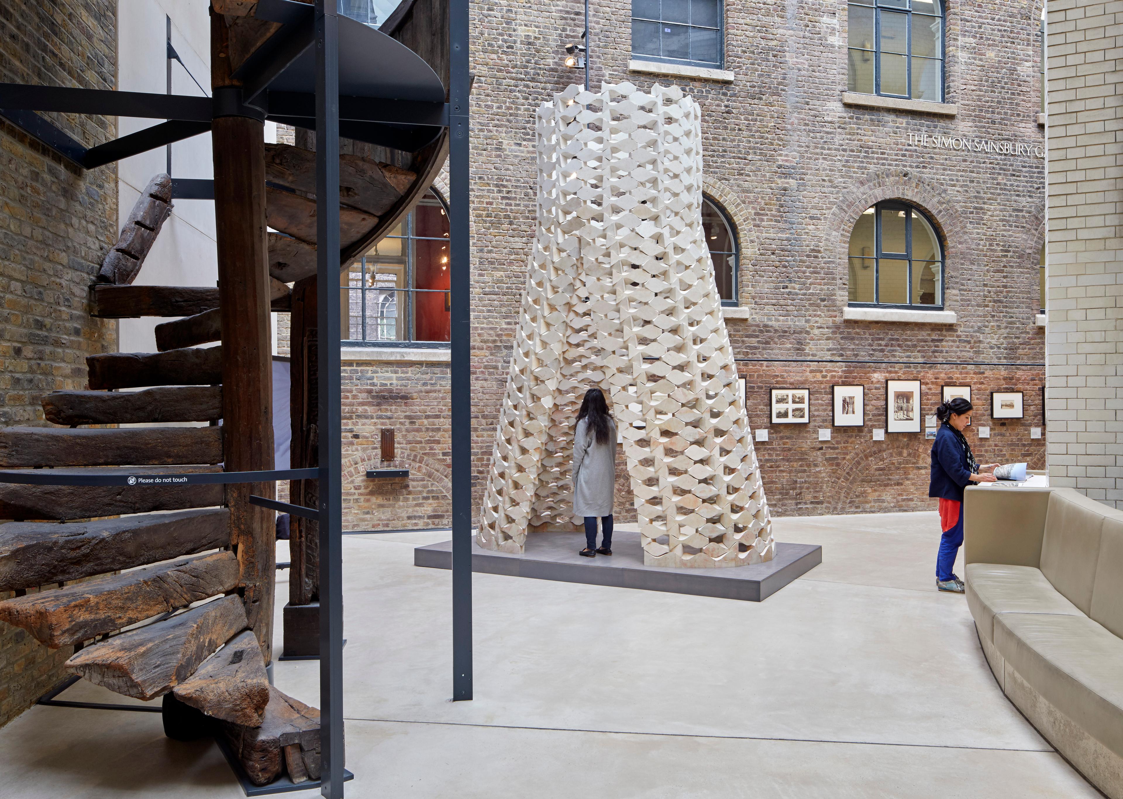 Installation view at the day lit gallery of the Victoria and Albert Museum