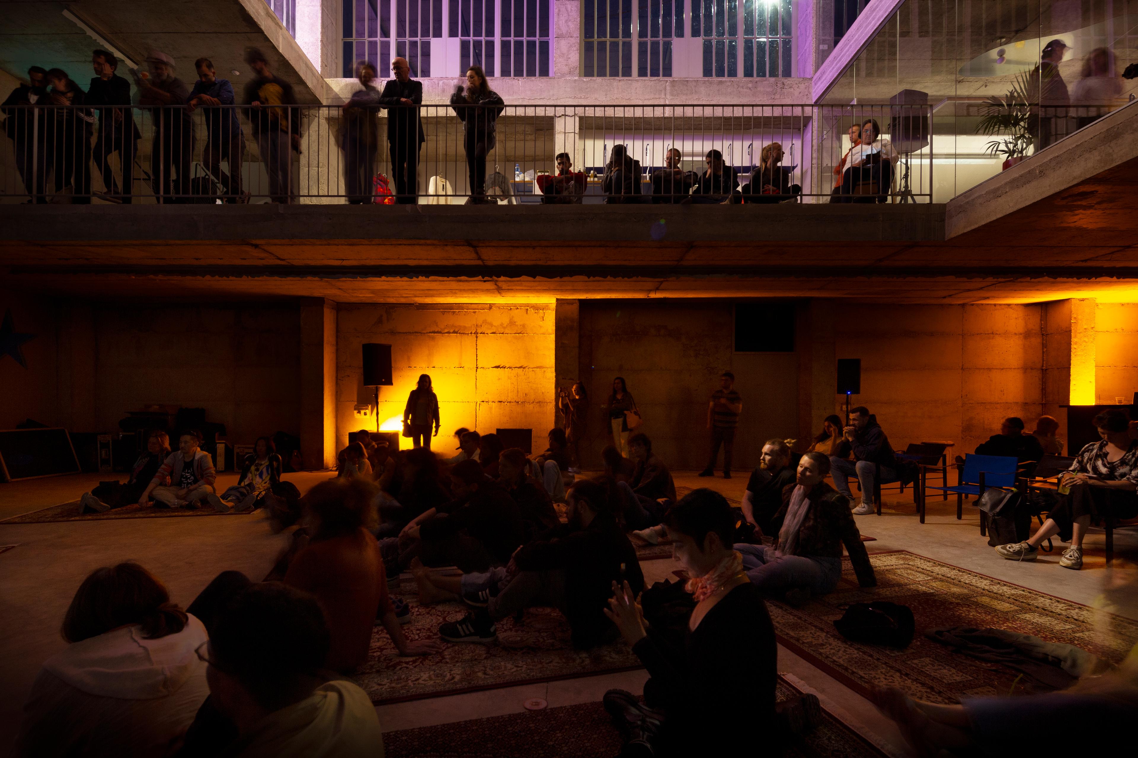 Ariwo performing at the opening of Wonder Cabinet