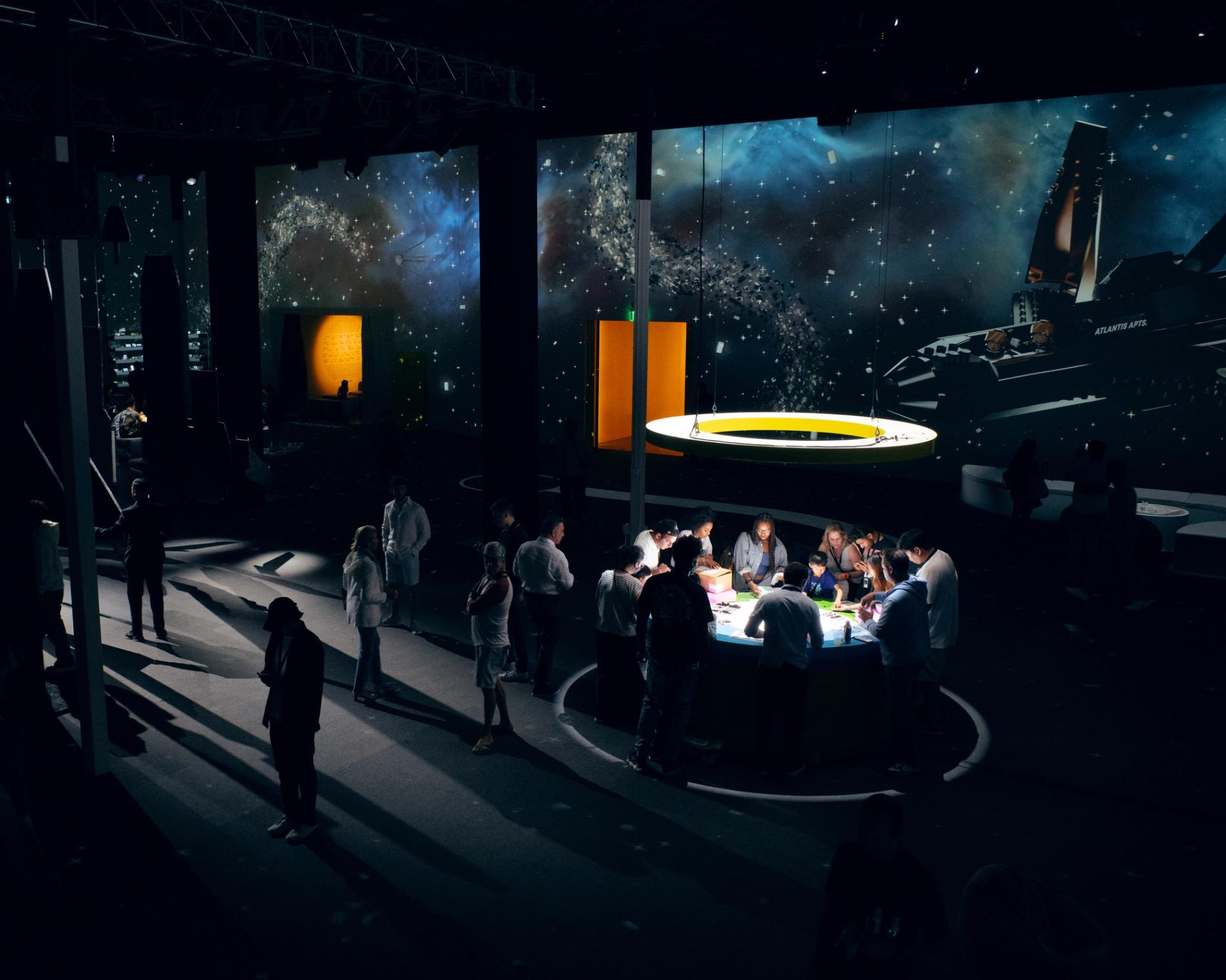 LEGO Over the Moon collaboration with Pharrell Williams, Los Angeles. Soundscape by Coda to Coda