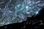 Images shows interior of The Story of Jodrell Bank at Jodrell Bank's First Light Pavilion. Soundscape and soundtracks by Coda to Coda