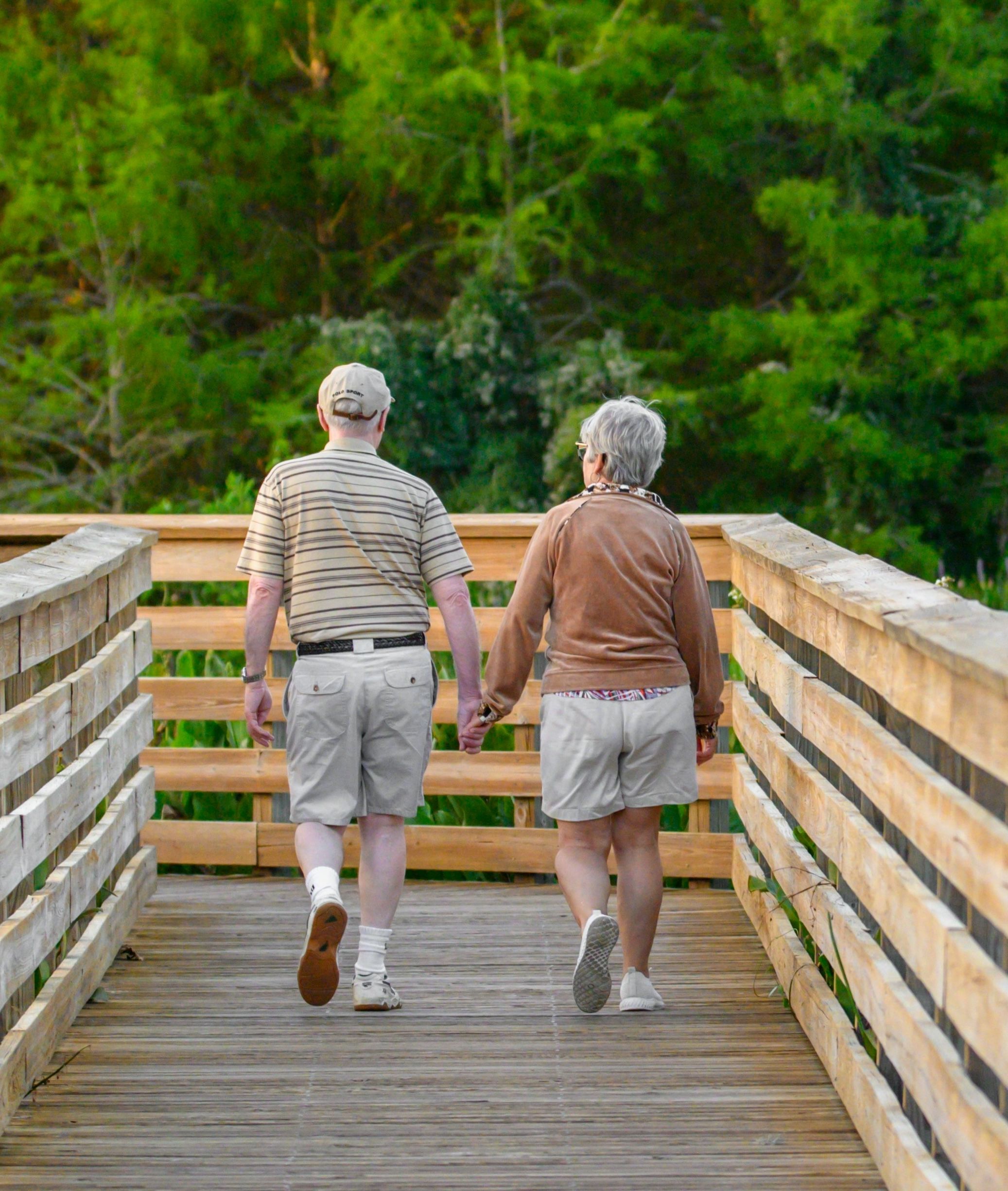Seniors walking together