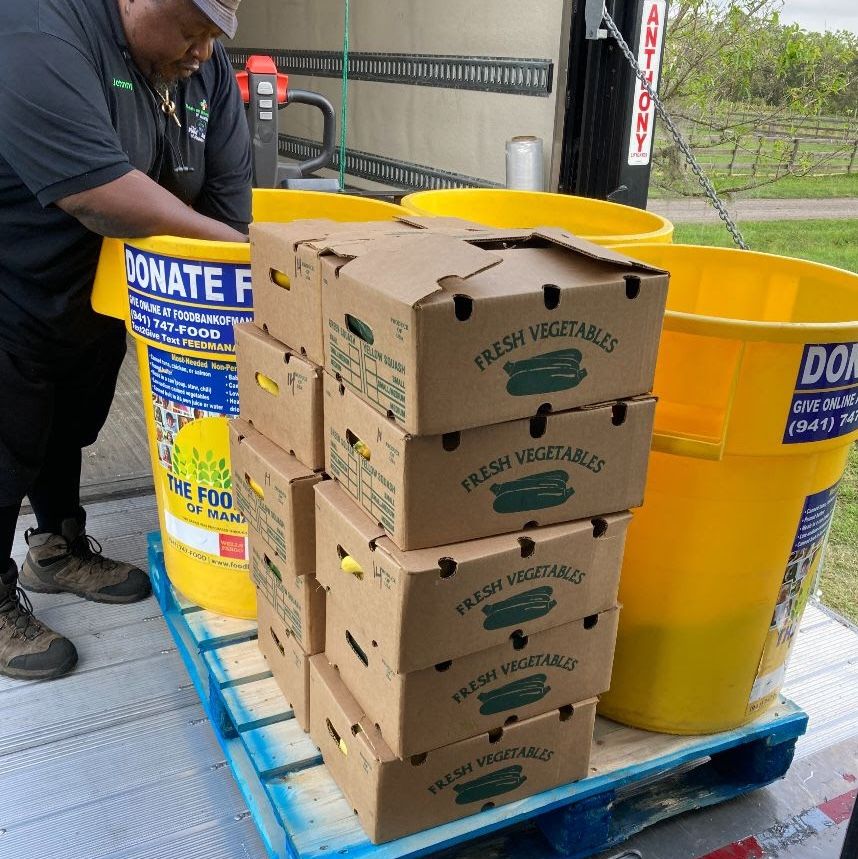 Fresh produce at a Manatee County food distribution