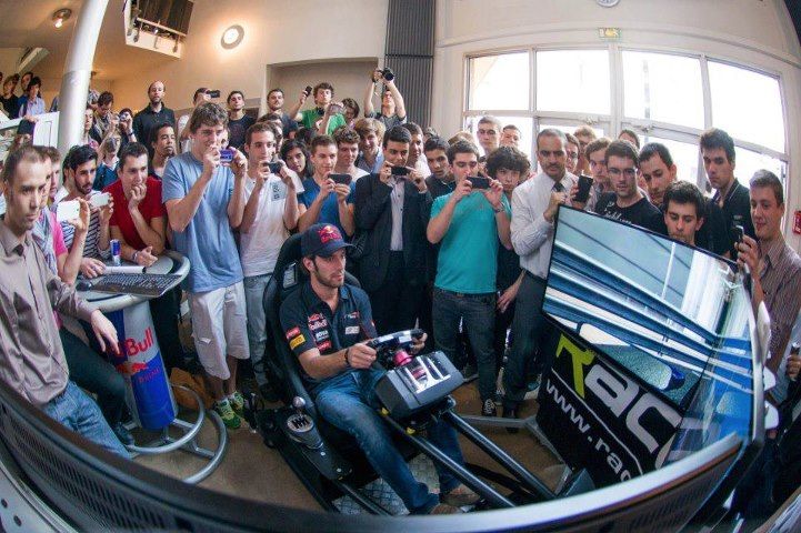 Redbull "Toro Rosso" Introducing Jean Eric Vergne and his engineer