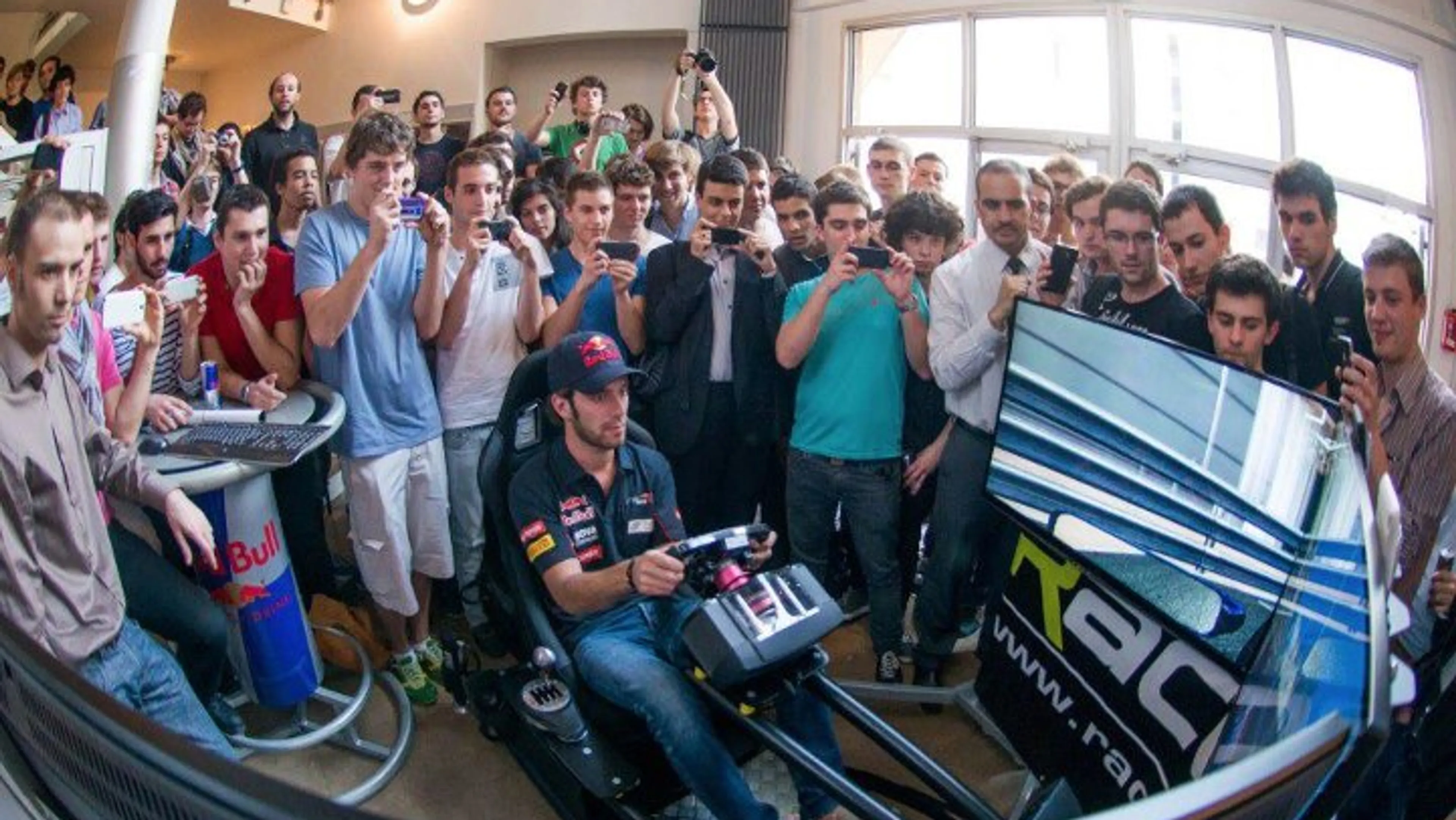 Redbull "Toro Rosso" Introducing Jean Eric Vergne and his engineer