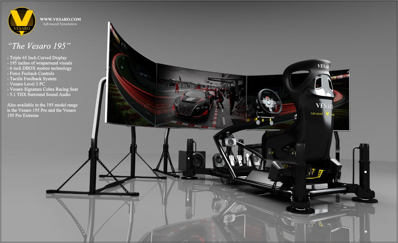 The Vesaro 195 - World first triple 65 inch curved display