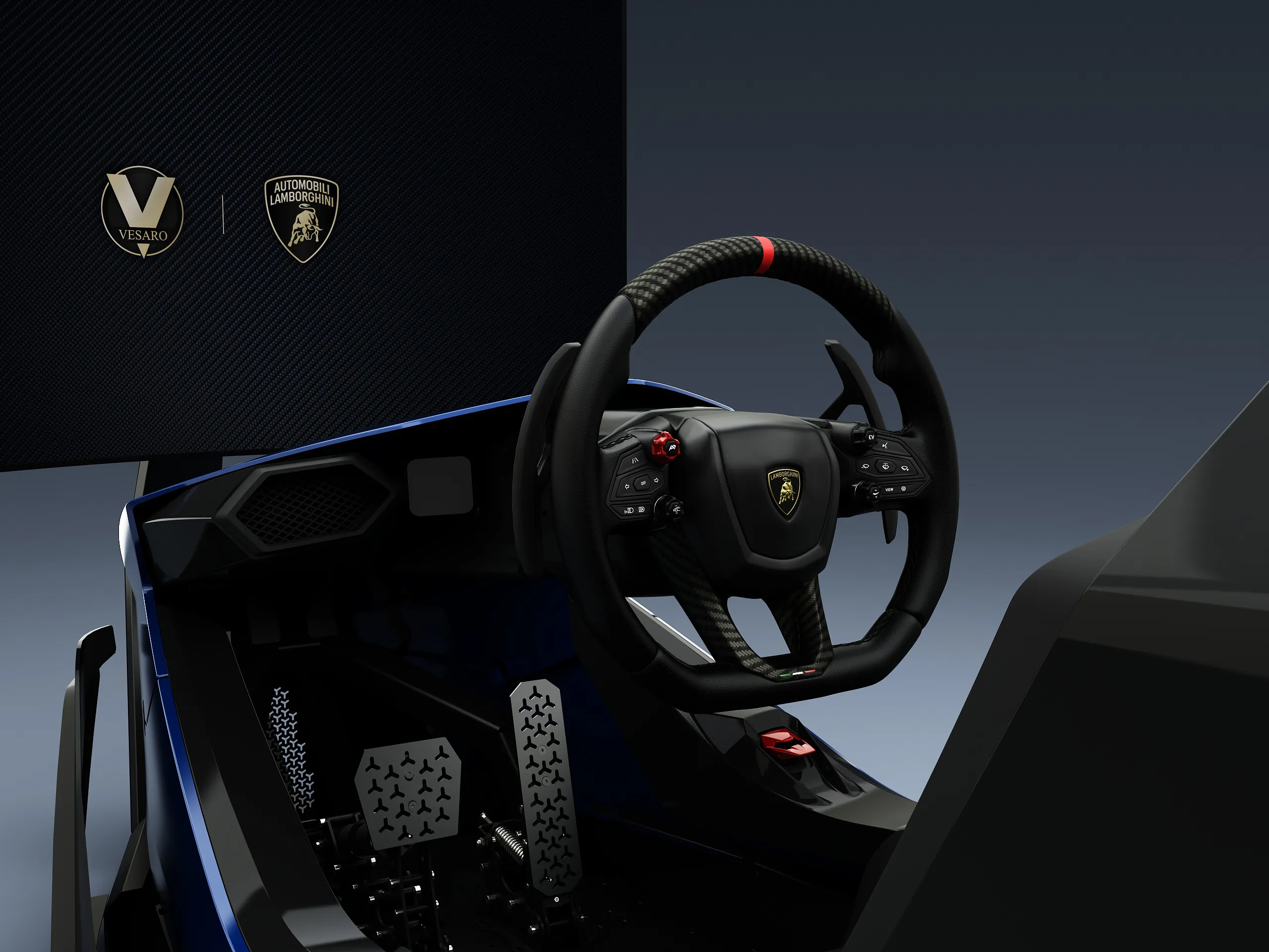 Lamborghini-branded pedals