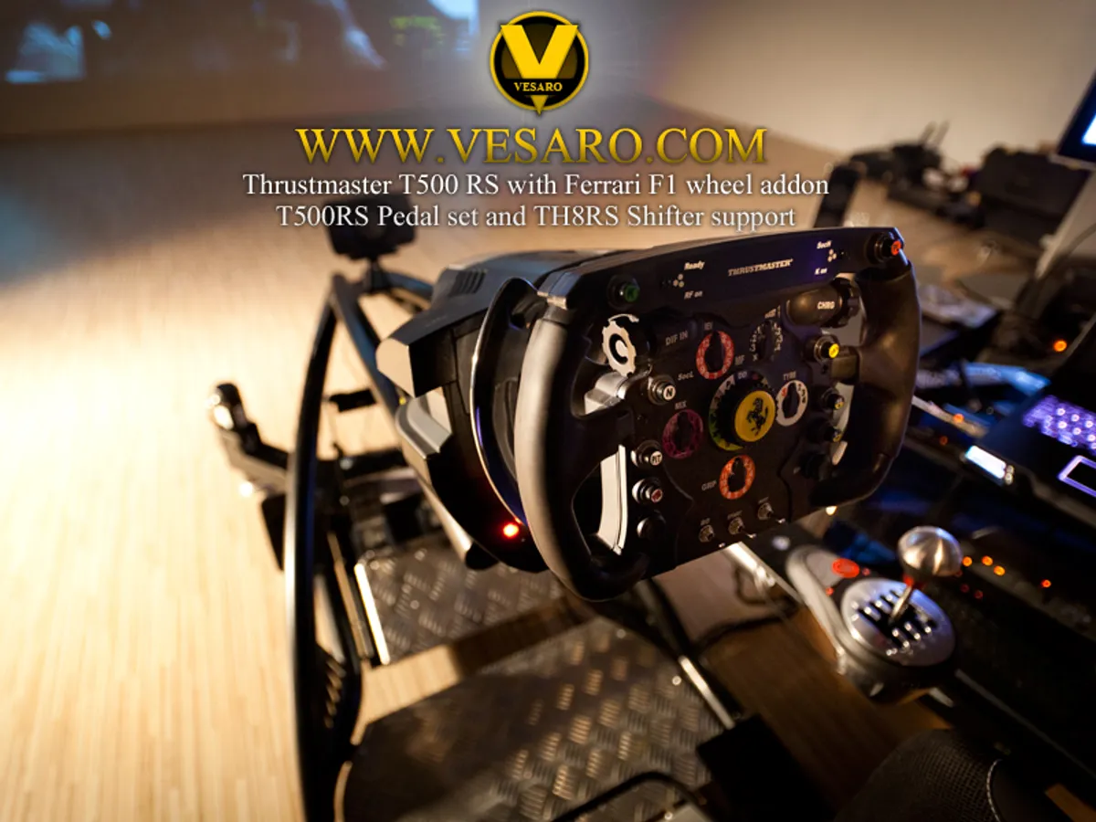 Vesaro Racing Rig Thrustmaster T500RS F1 Wheel, pedals and TH8RS Shifter support