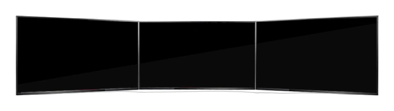 Triple Display Screen 43 Inch