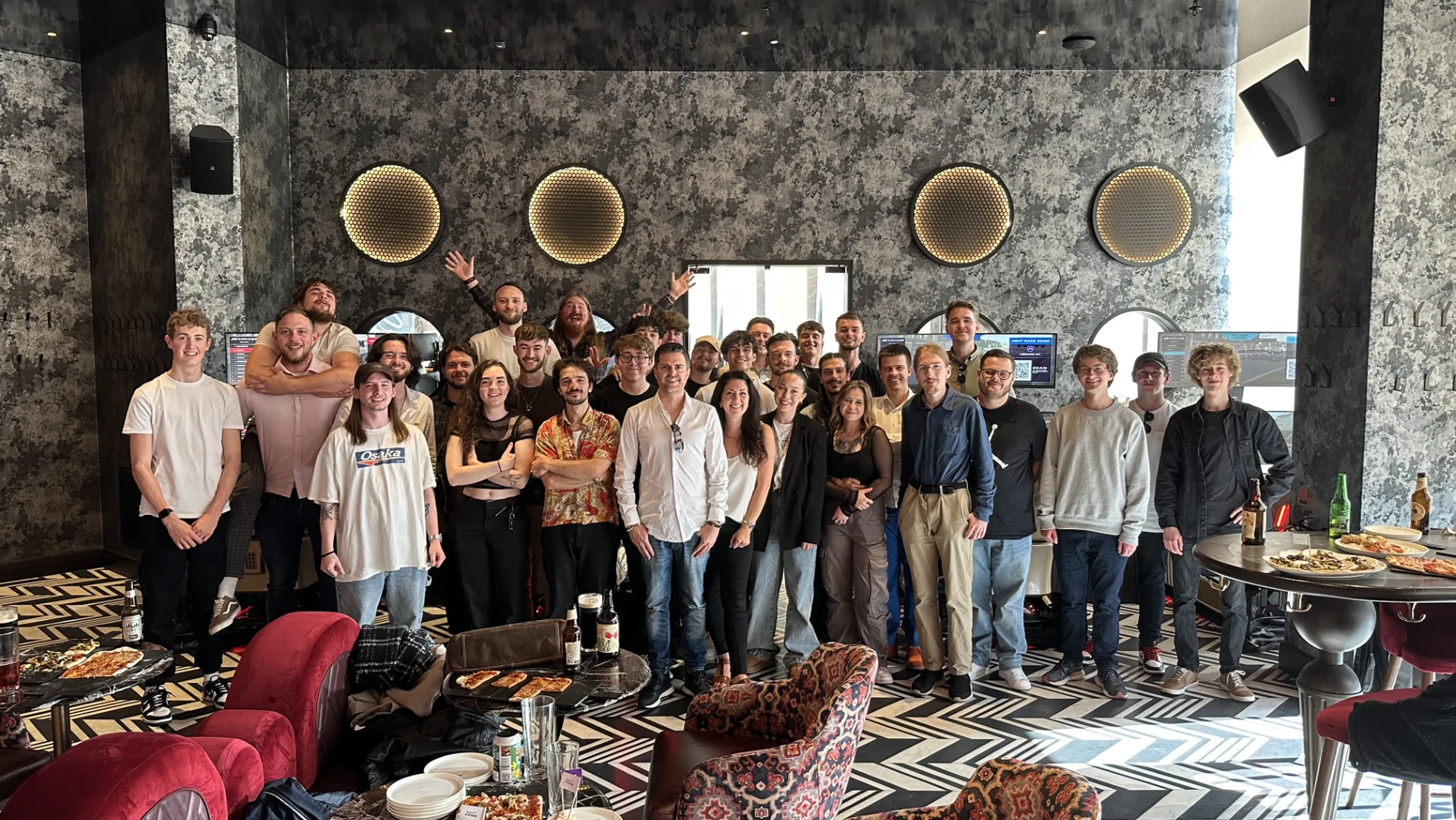 Vesaro Team at the London F1 Arcade Venue