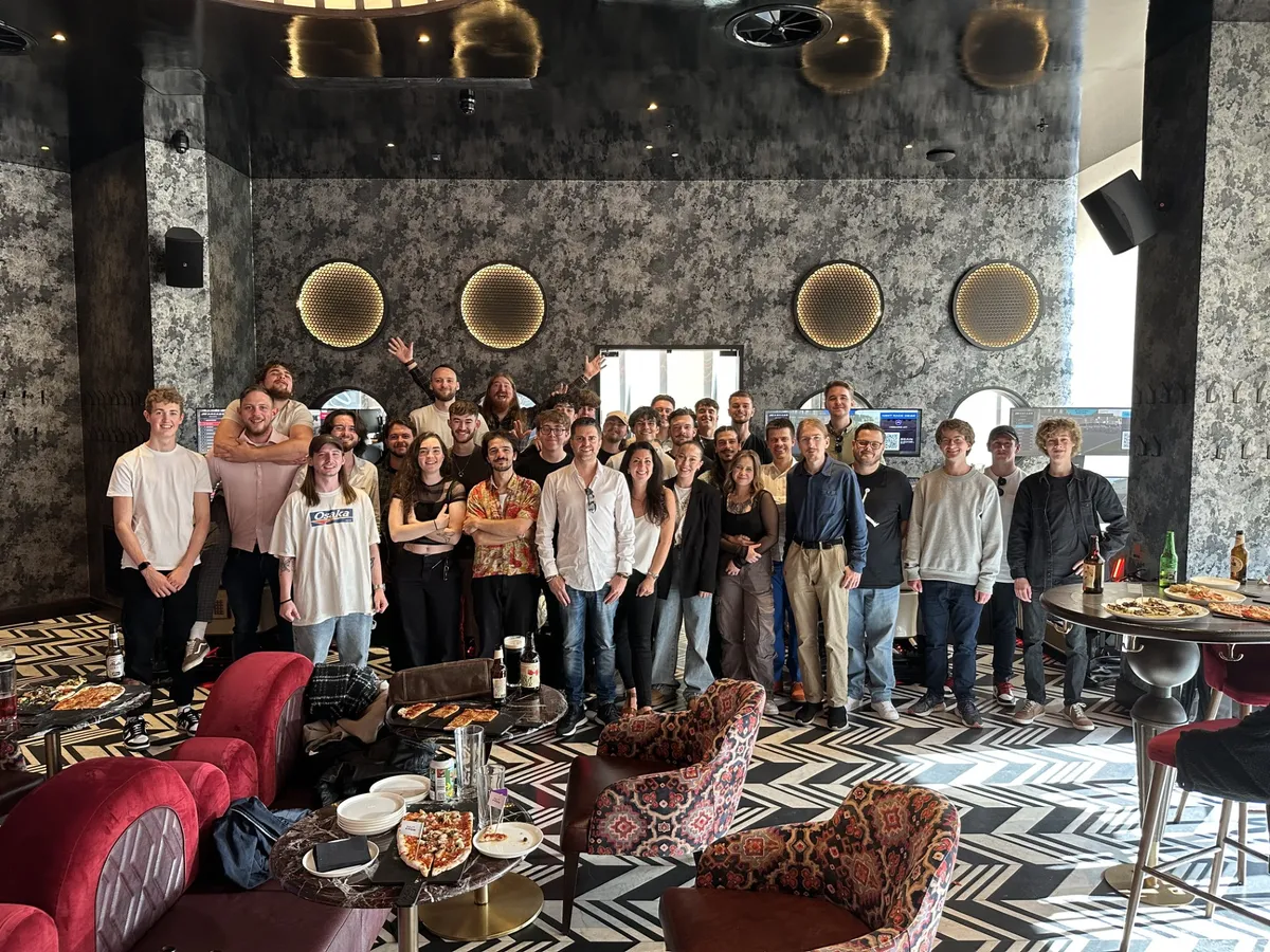 Vesaro Team at the London F1 Arcade Venue