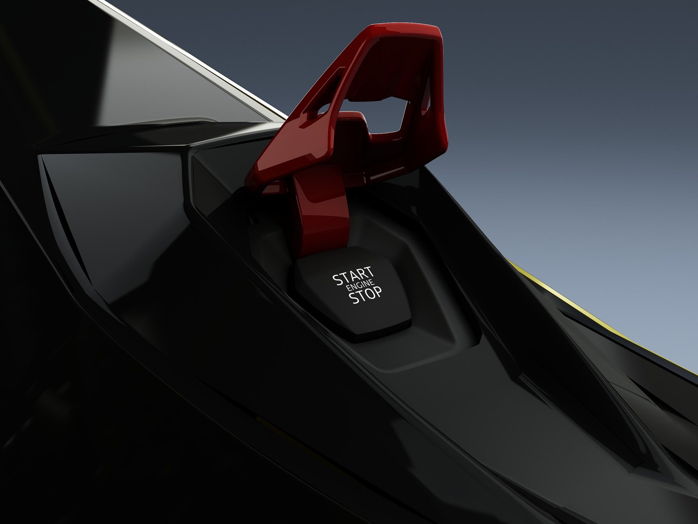 Authentic Lamborghini start button