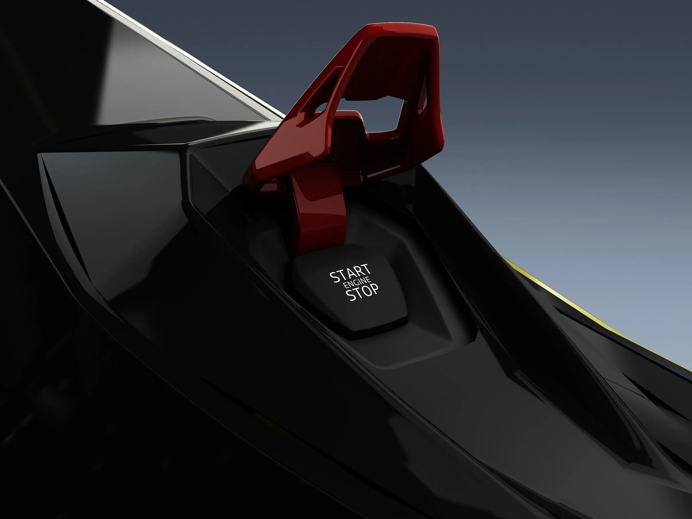 Authentic Lamborghini start button